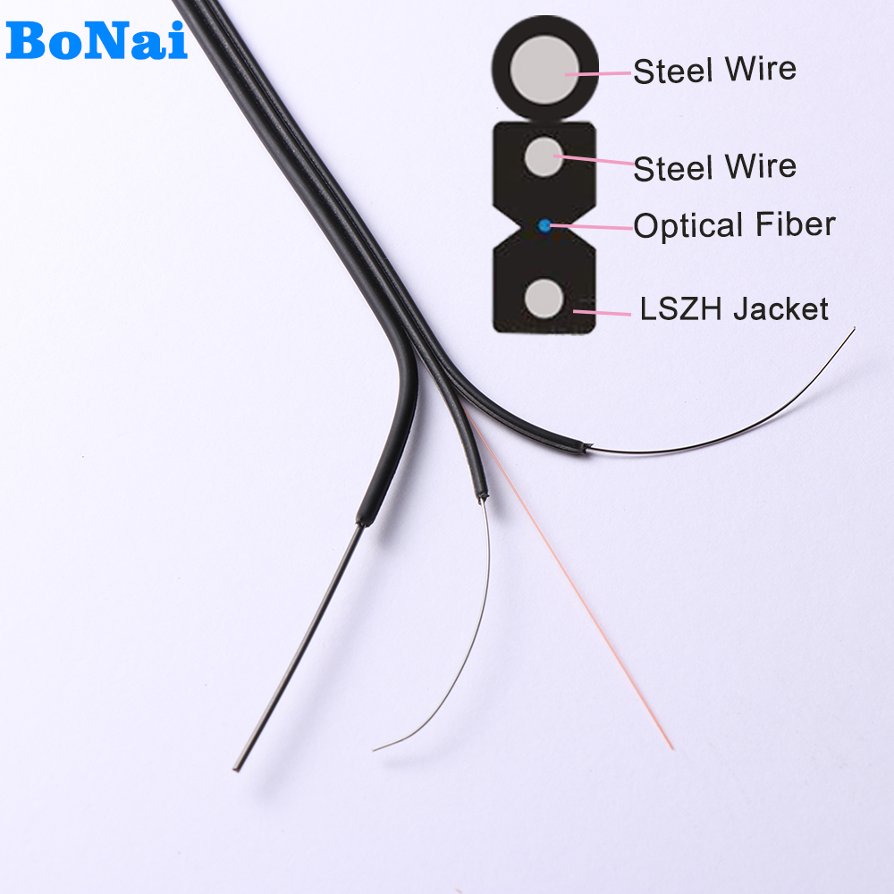 Single Mode FTTH GJYXCH  G652D G657A1 A2 Drop Cable FTTH Cable 1 2 4 Core Fiber Optic Cable